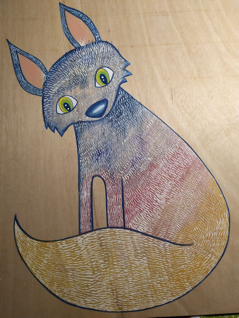 Mi Proyecto del curso: Acuarela sobre madera 3