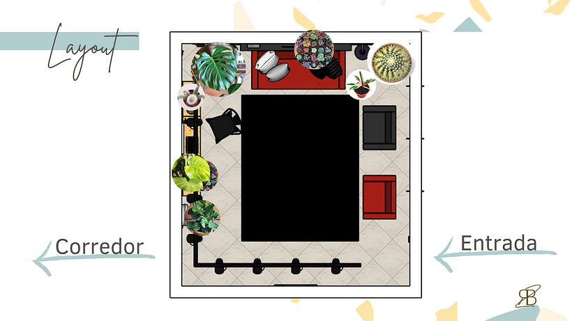 Layout de posicionamento das plantas - planta baixa
