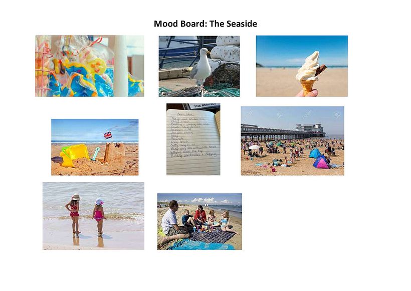 These are some images that inspired my work. Some general ideas about the seaside and the image of the two girls.