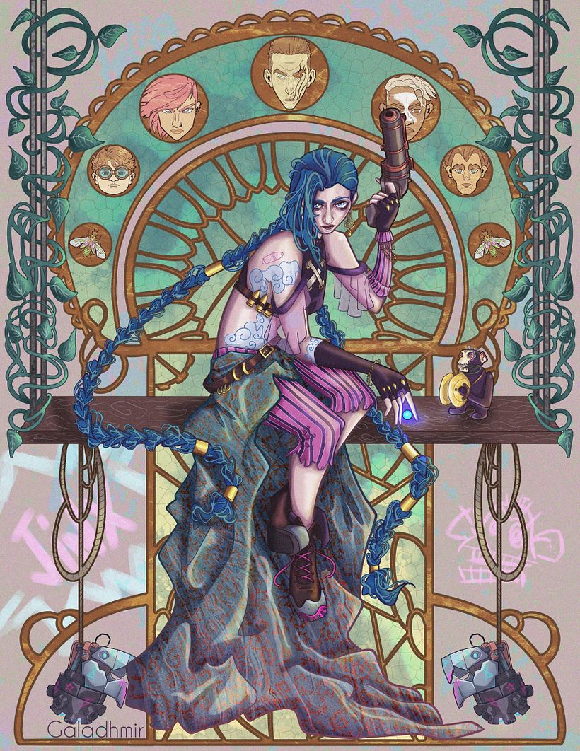 Project for Art Nouveau Style course, Jinx 2