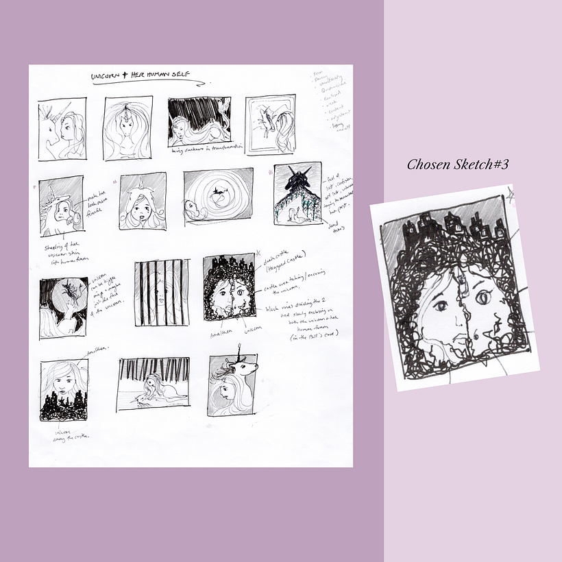 Theme: Her dilemma. Deciding to turn back to her Unicorn self or be a human forever.