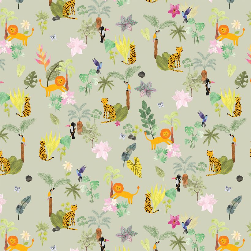 Mon projet du cours : Illustration numérique de motifs inspirés de la faune et la flore 3