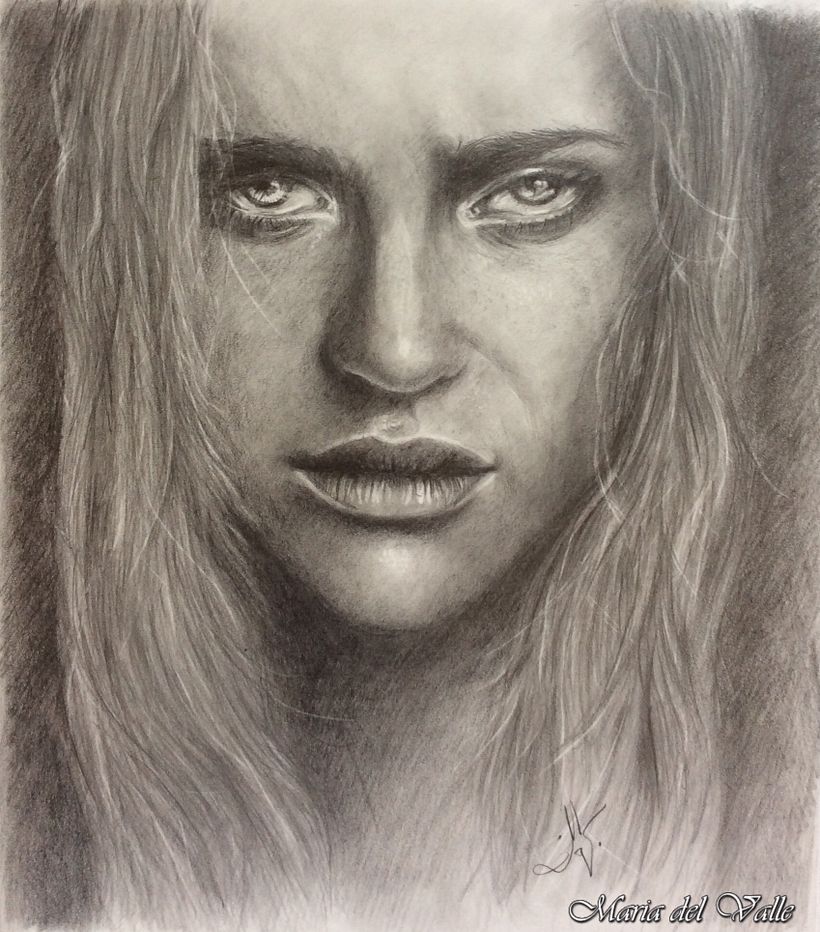 Retrato a lápices de grafito : H3-H1-HB-2B y 4B