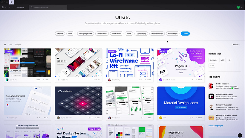 Figma offers templates.