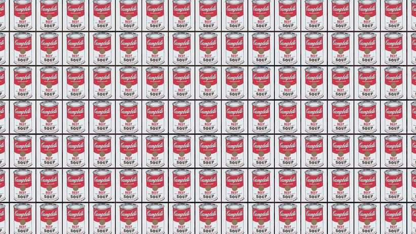The mass production of goods was reflected in the repetitive style of Pop Art