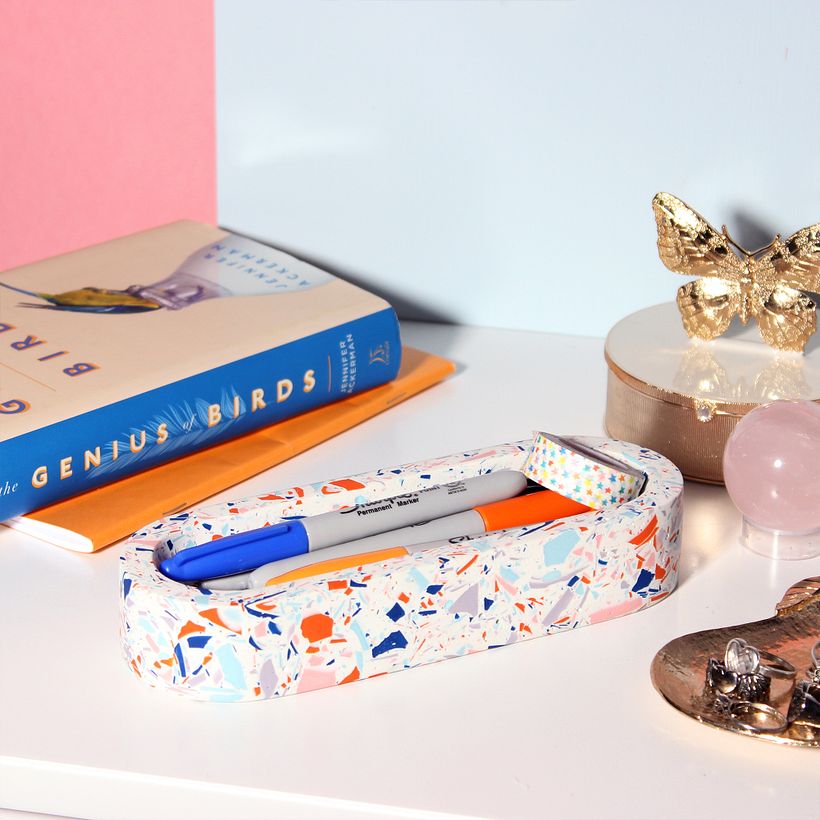 Terrazzo Stationery Trays 4