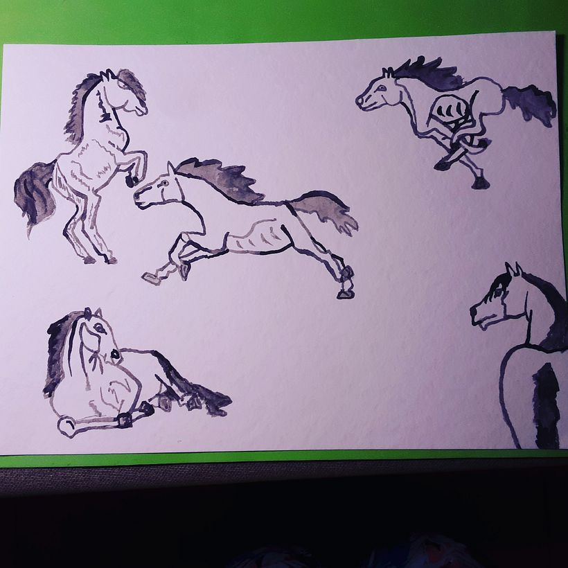 Caballos 🐎 primeros esbozos 
