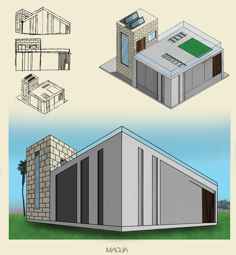 Mi Proyecto del curso: Sketching arquitectónico y artístico con Procreate 2