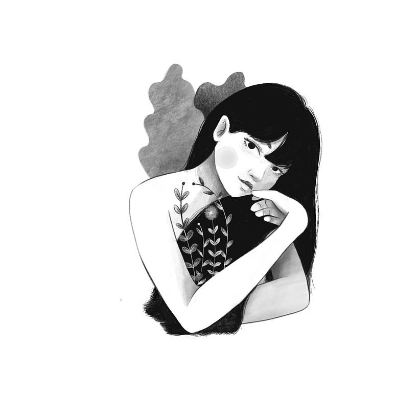 Proceso de las primeros plantas: Al inicio me costo, vi muchas referencias de ilustración de plantas