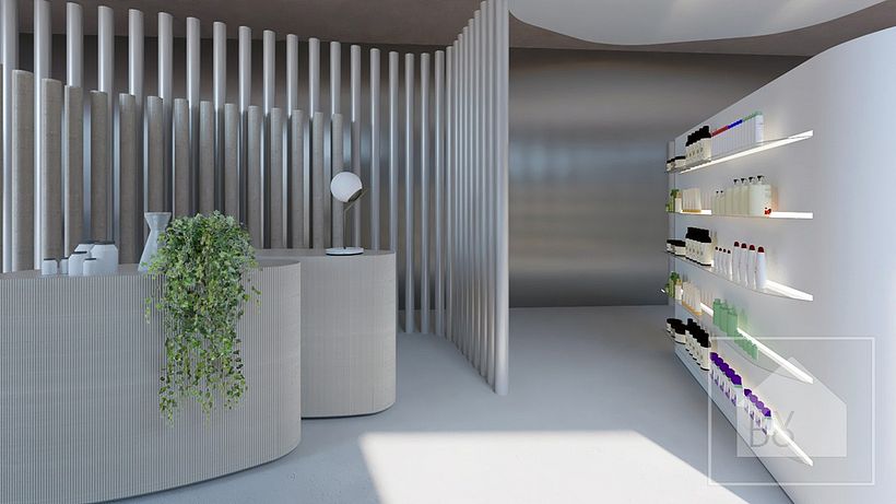 Proyecto de interiorismo de tienda de productos naturales