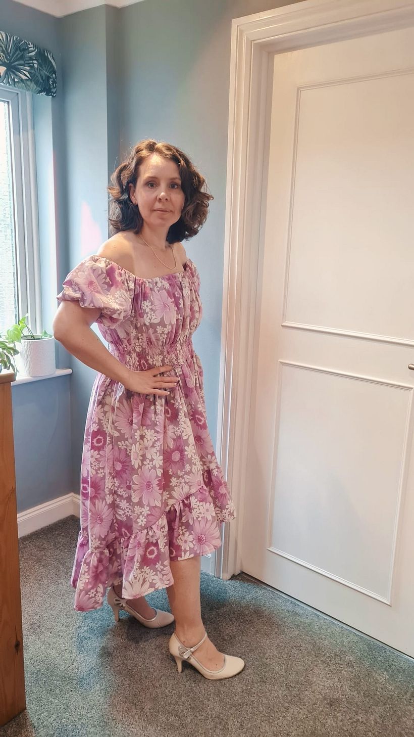 My project in Dressmaking: Draft and Sew a Shirred Dress course 2