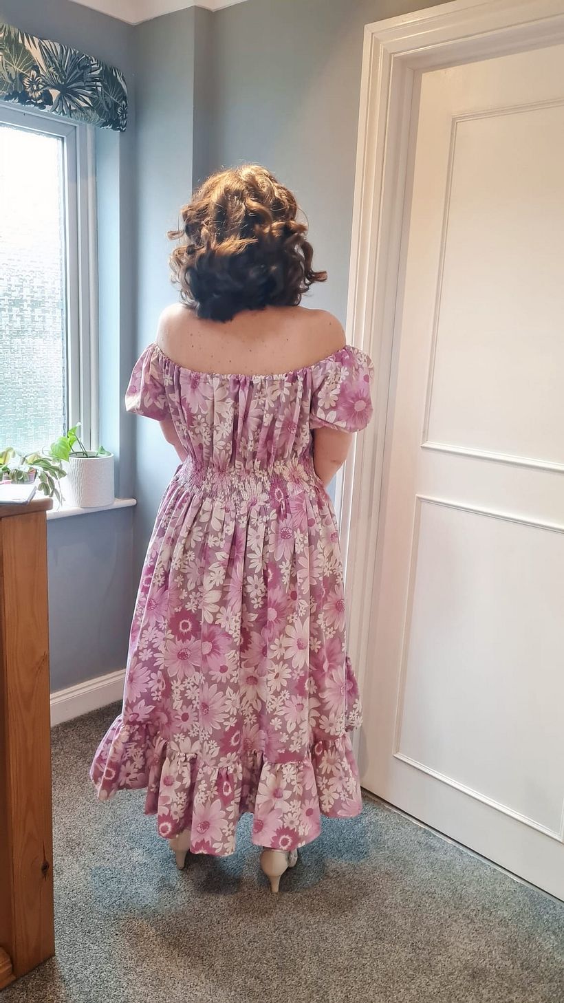 My project in Dressmaking: Draft and Sew a Shirred Dress course 4