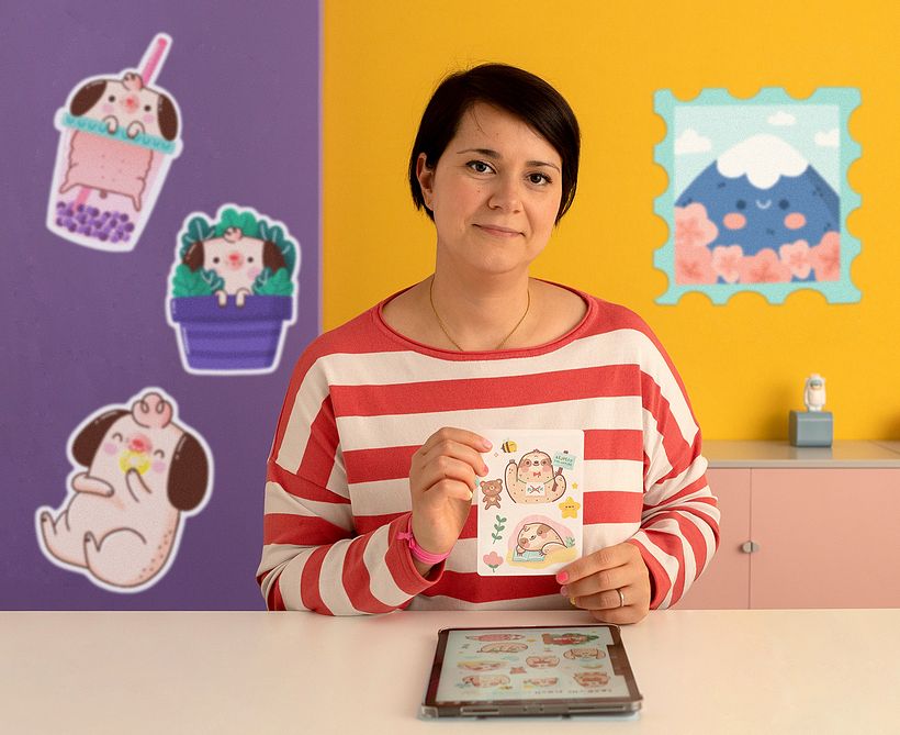 Ilaria é especialista em ilustrações no estilo kawaii