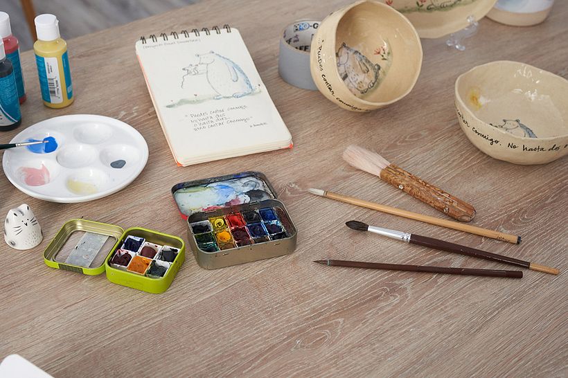 Elige los pigmentos que le darán vida a tu pieza.