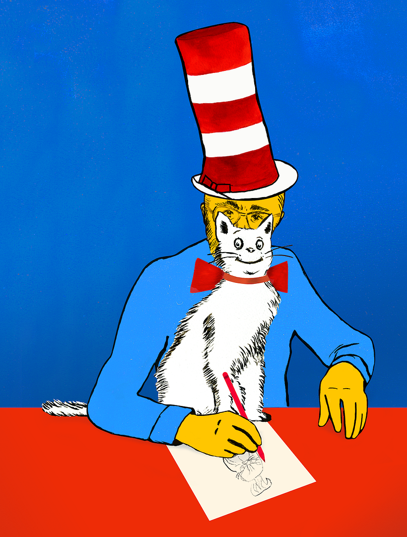 Dr. Seuss would go to a secret closet and wear a hat to overcome writer's block.