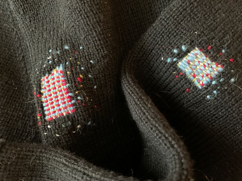 My project in Visible Mending: Colorful Knitwear Repair course 1