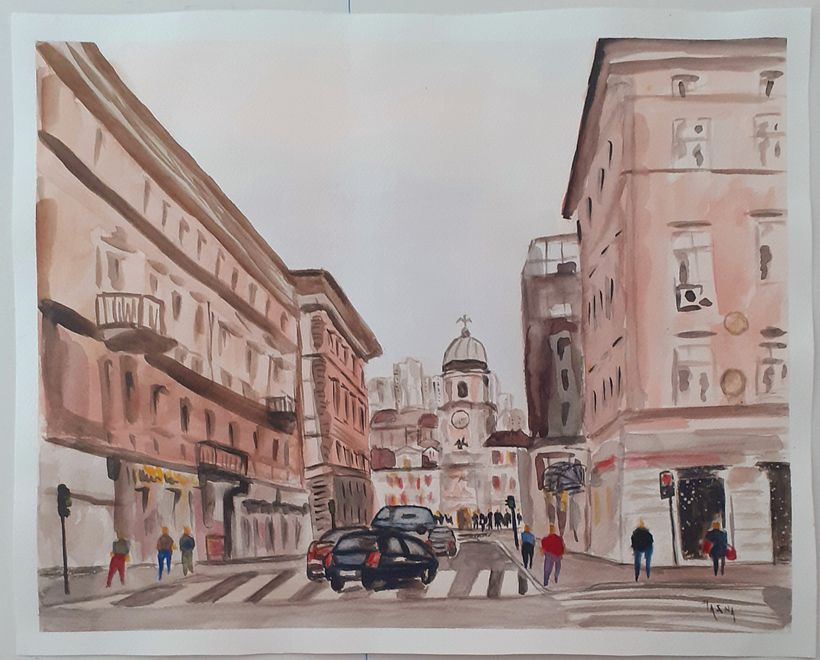 My project in Urban Landscapes in Watercolor course 1