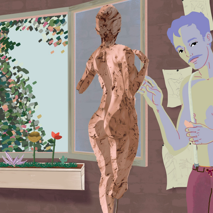 A obra. Obra prima que busca representar uma fração do que é a modelo, pessoa que intriga o artista