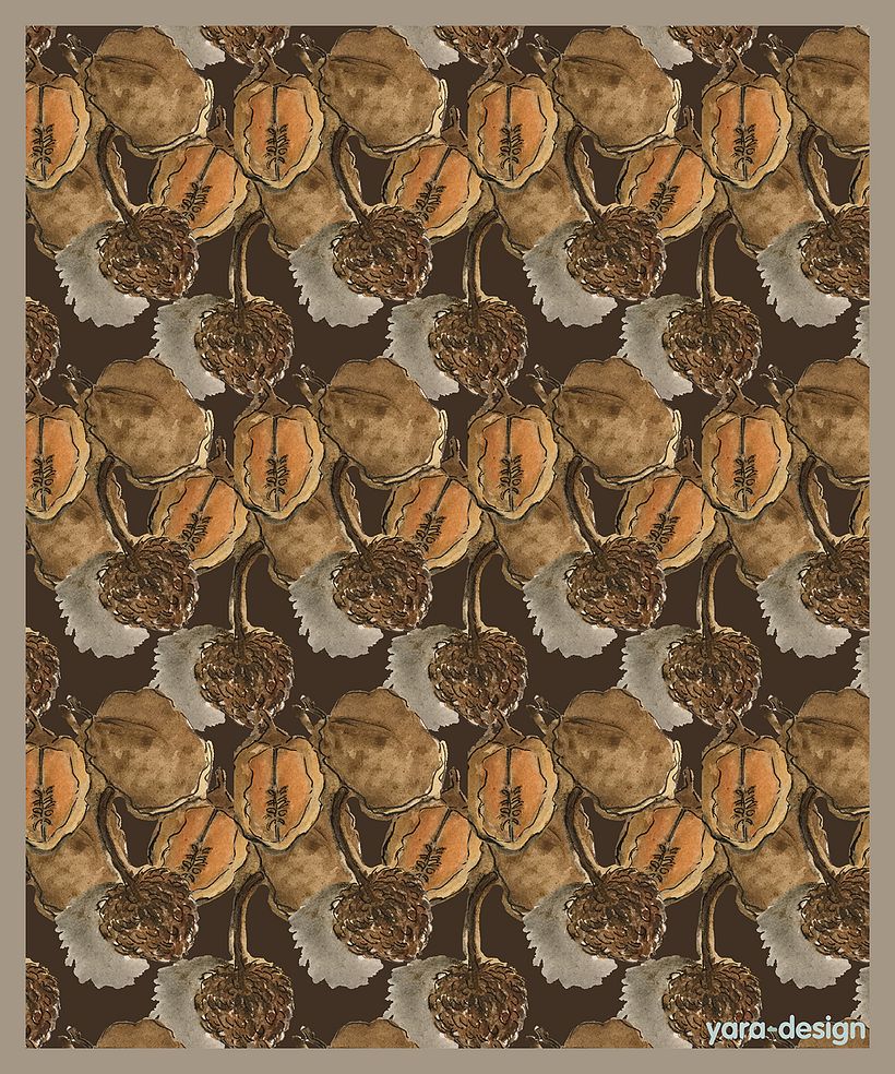 Pattern created from my illustration from those nice Brazilian seeds