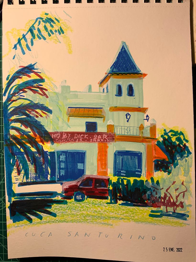 My Course Project: Contemporary Urban Sketching with Mixed Media 2
