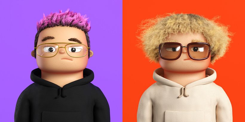 Meu projeto no curso de Criação de Autorretratos 3D para Mídias Sociais no Cinema 4D 13