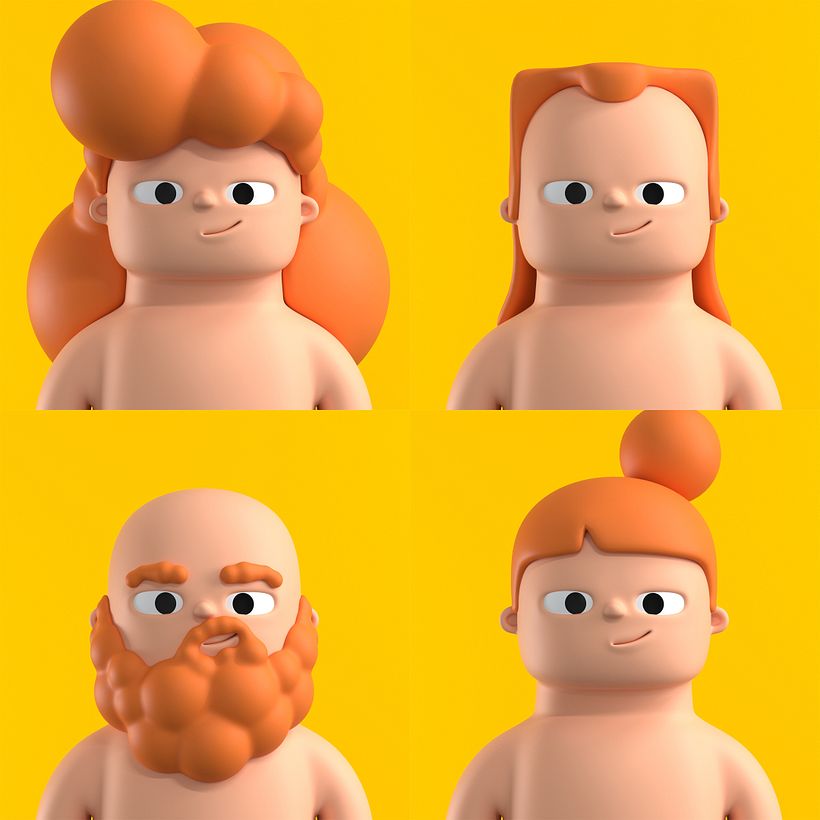 Meu projeto no curso de Criação de Autorretratos 3D para Mídias Sociais no Cinema 4D 9