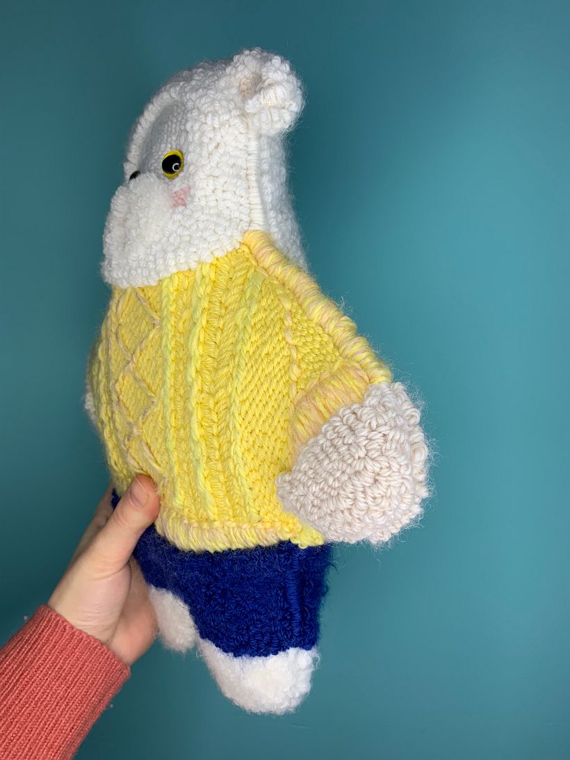 I spent the whole day sewing it and had problems with ears they we really hard to sew.