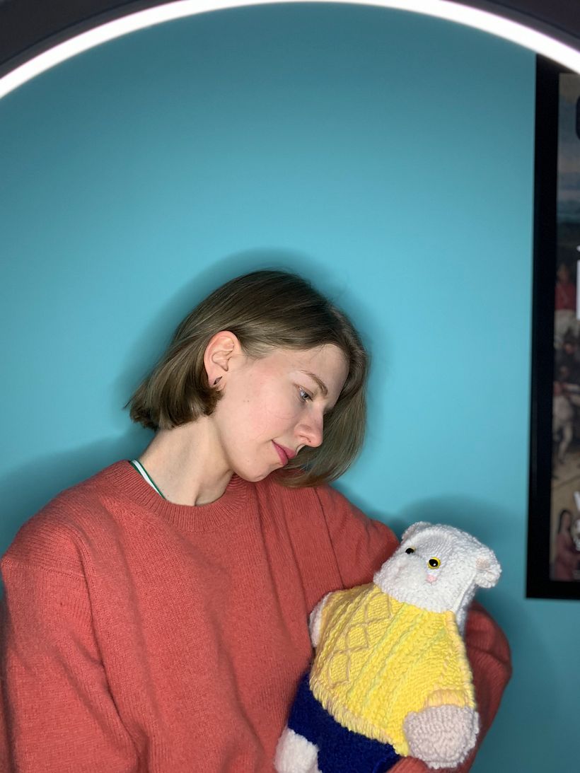 Tried to make the Madonna and a Baby look like on the poster of "The Lamb"