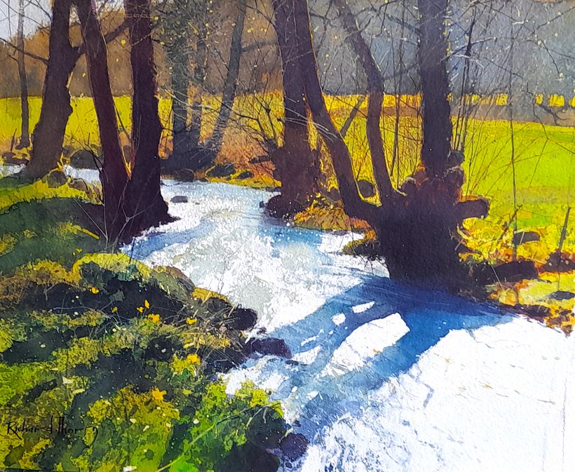 A FEW DAFF'S TO HERALD THE SPRING - watercolour