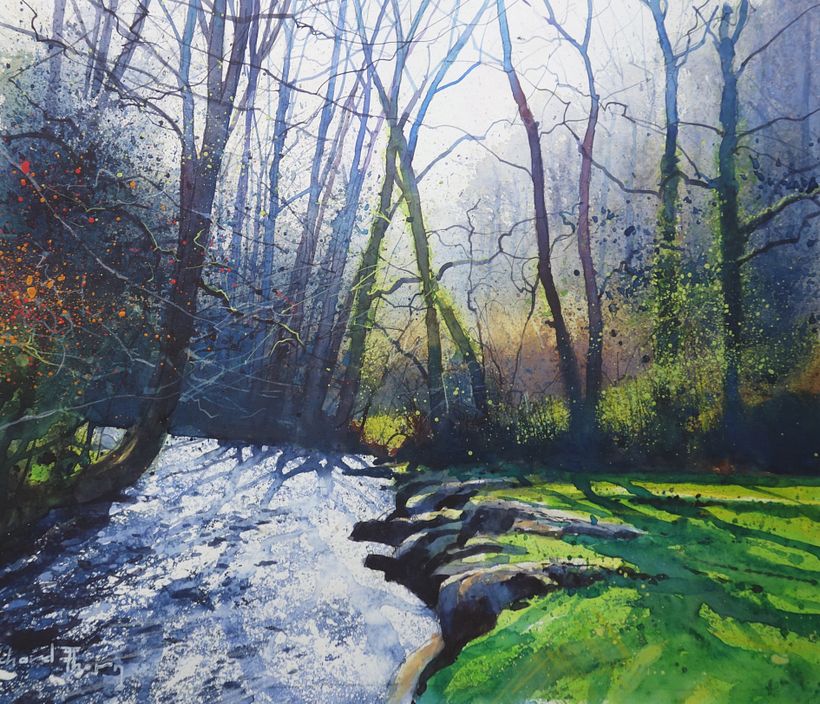 HAZY RIVER -watercolour