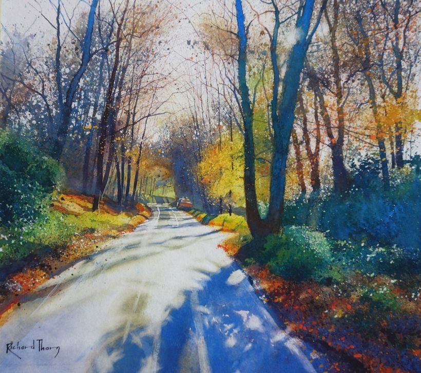 IN THE AUTUMN SUN - watercolour & body colour