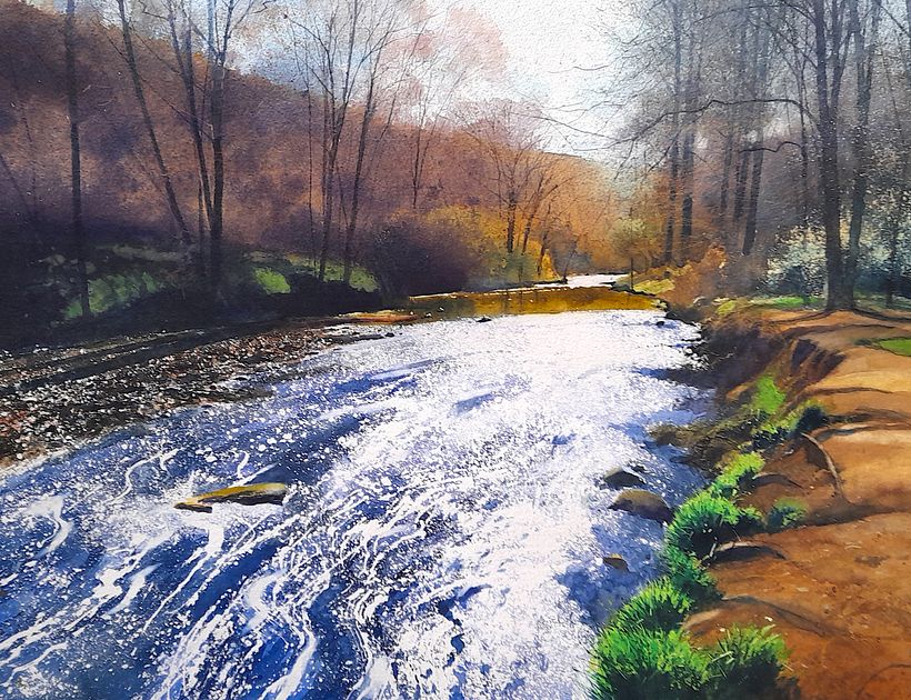 RIVER LIGHT - watercolour
