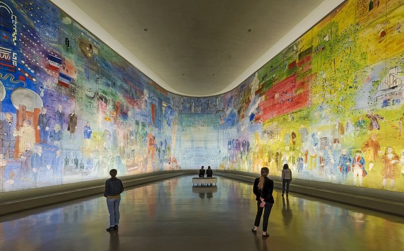 Das Werk von Raoul Dufy misst 600 m2 und ist derzeit im Museum für moderne Kunst in Paris zu sehen.