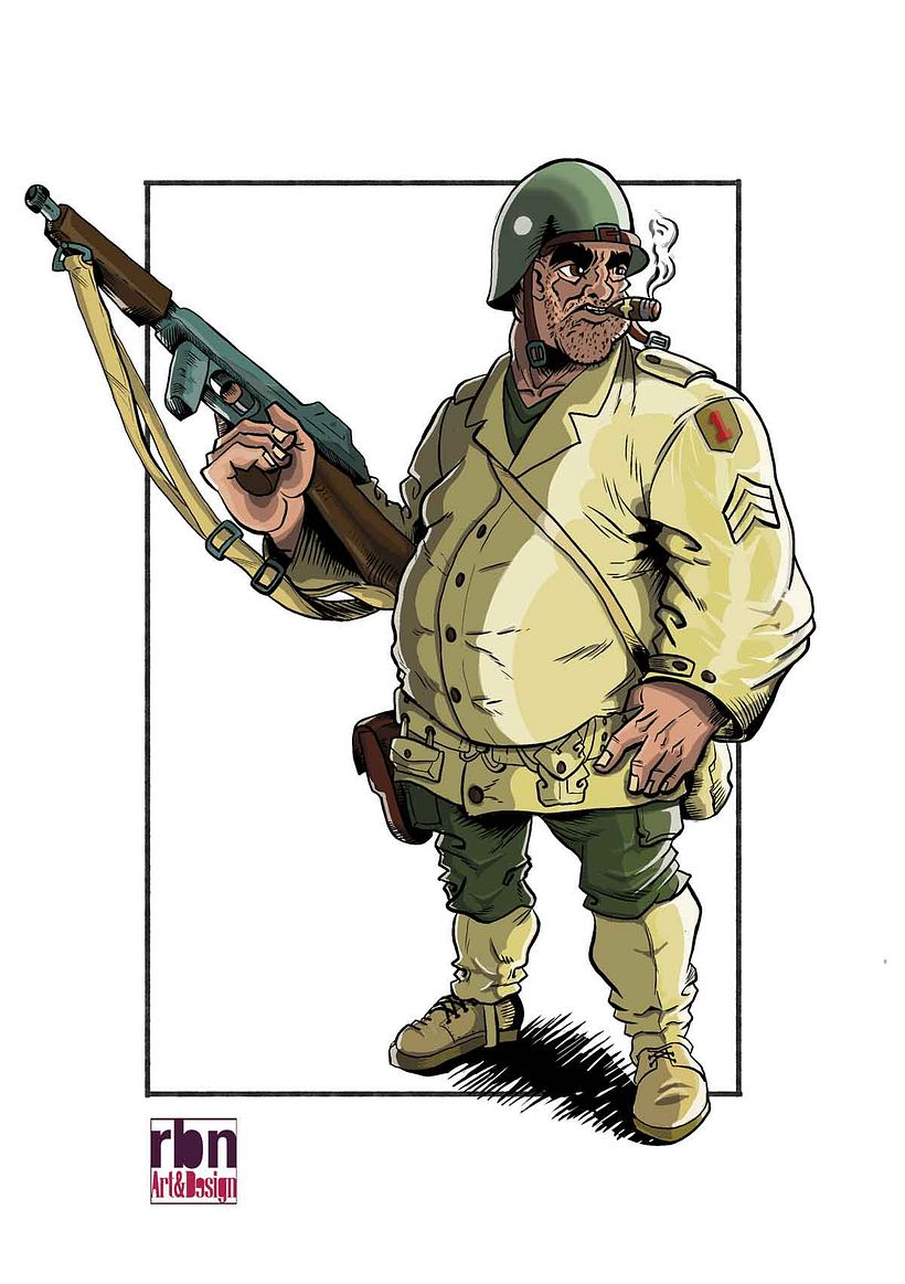 Diseño de personajes: Sergeant Grumpy 1
