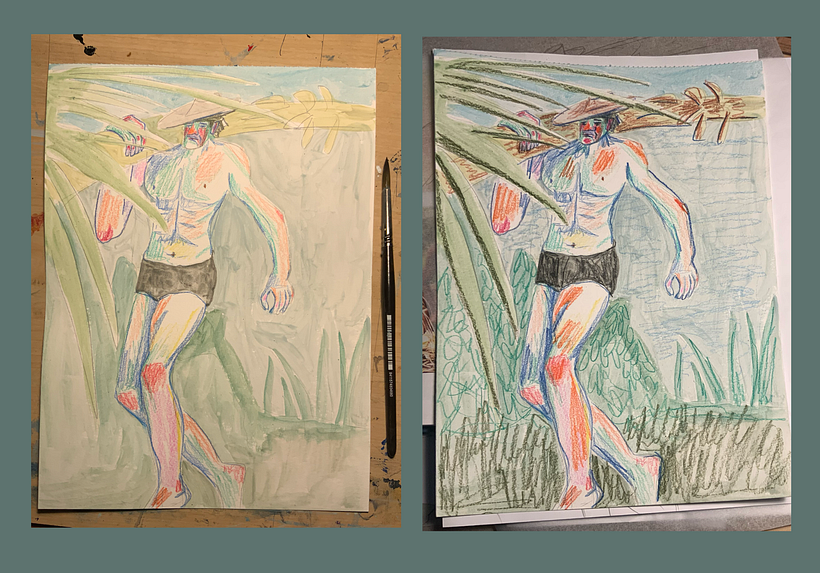 My project in Expressive Figure Drawing: Explore Lines, Shapes and Colors course 2