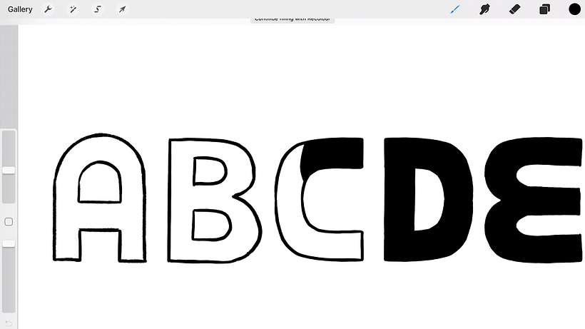 Finesse your final layer and fill the letters in