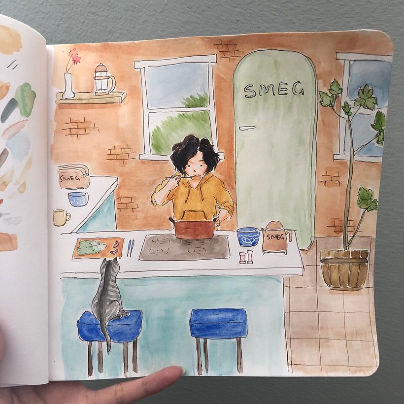 My project in Exploratory Sketchbook: Find Your Drawing Style course 5