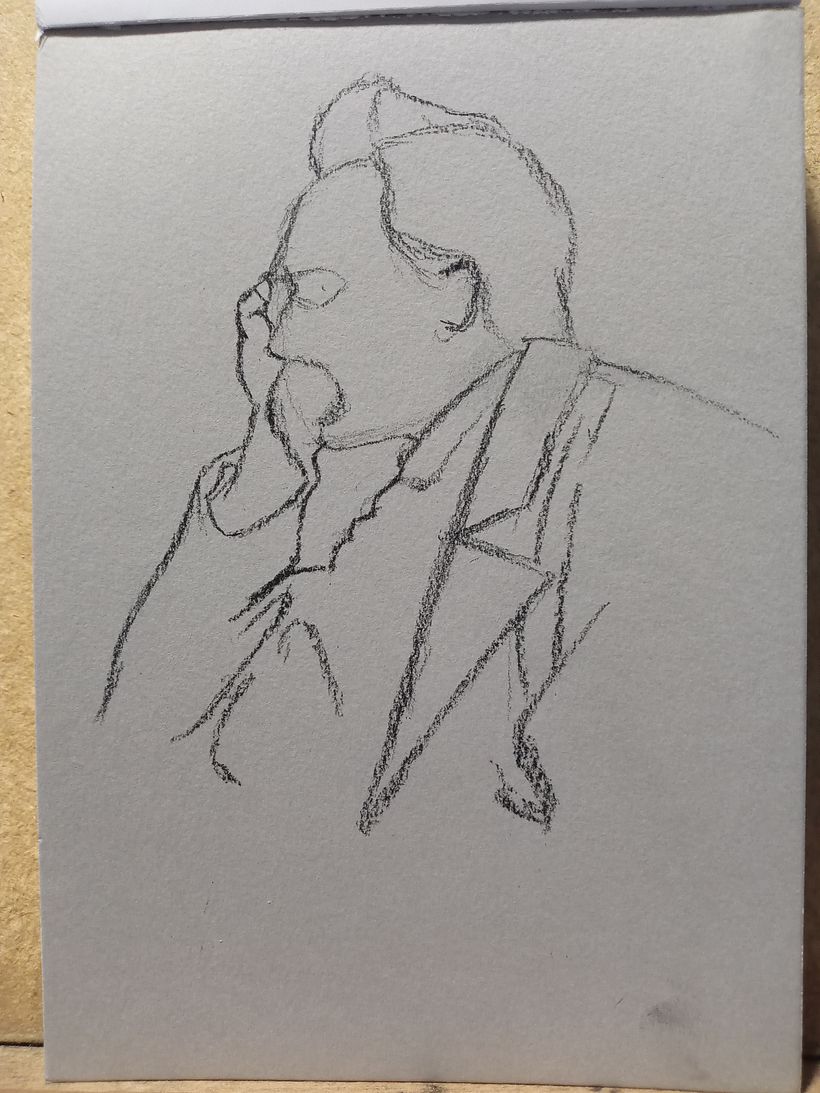 Mi Proyecto del curso: Retrato realista al carboncillo 2