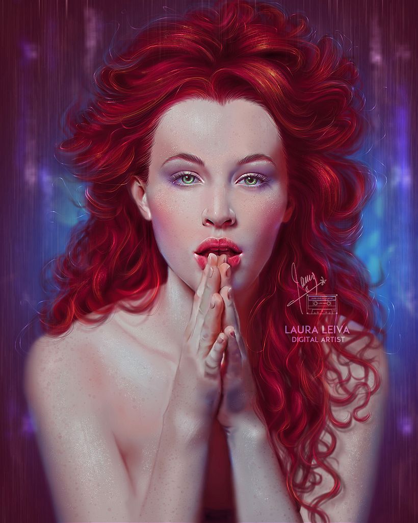 Red passion Realistic Portrait 1