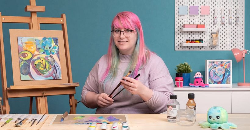 Con un enfoque fresco, la artista Alai Ganuza busca acabar con los mitos en torno a la pintura al óleo. 