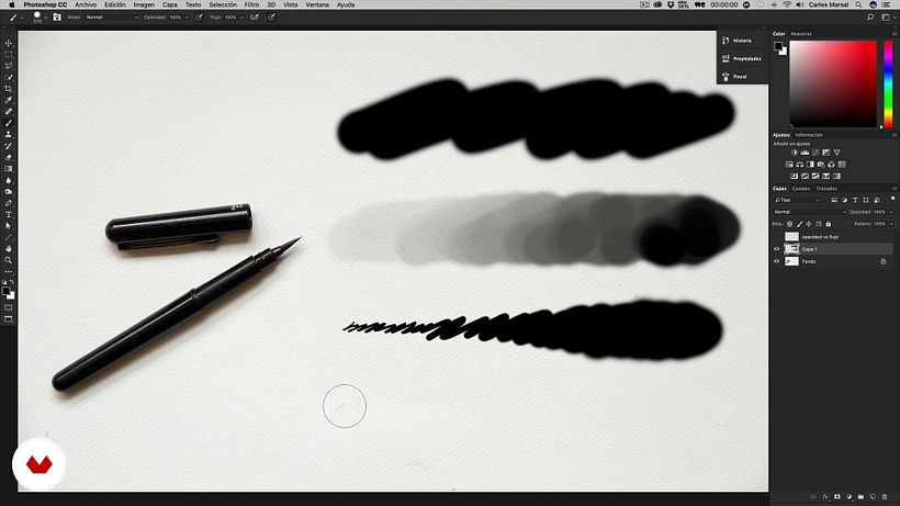 Con la herramienta de pincel en Photoshop puedes crear todo tipo de pinturas e ilustraciones digitales.