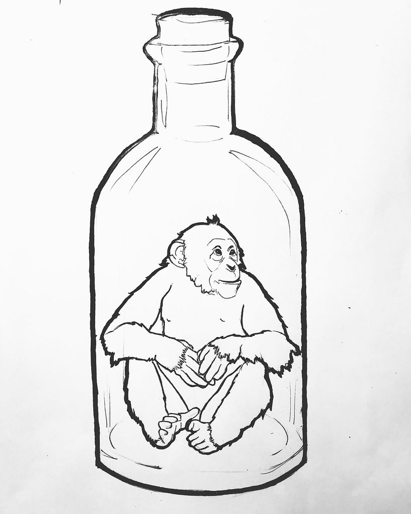 Monkey in a bottle