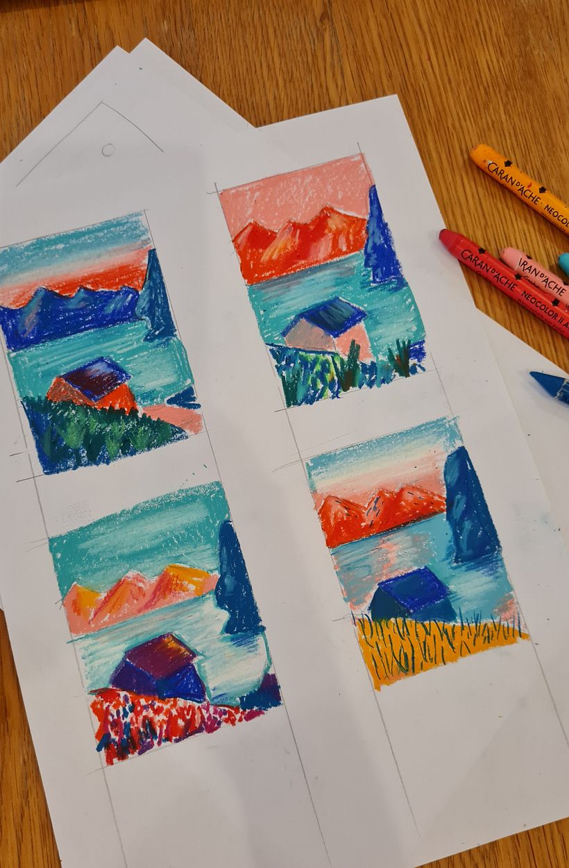 My project in Landscapes with Oil Pastels and Crayons: Playing with Light course- 2