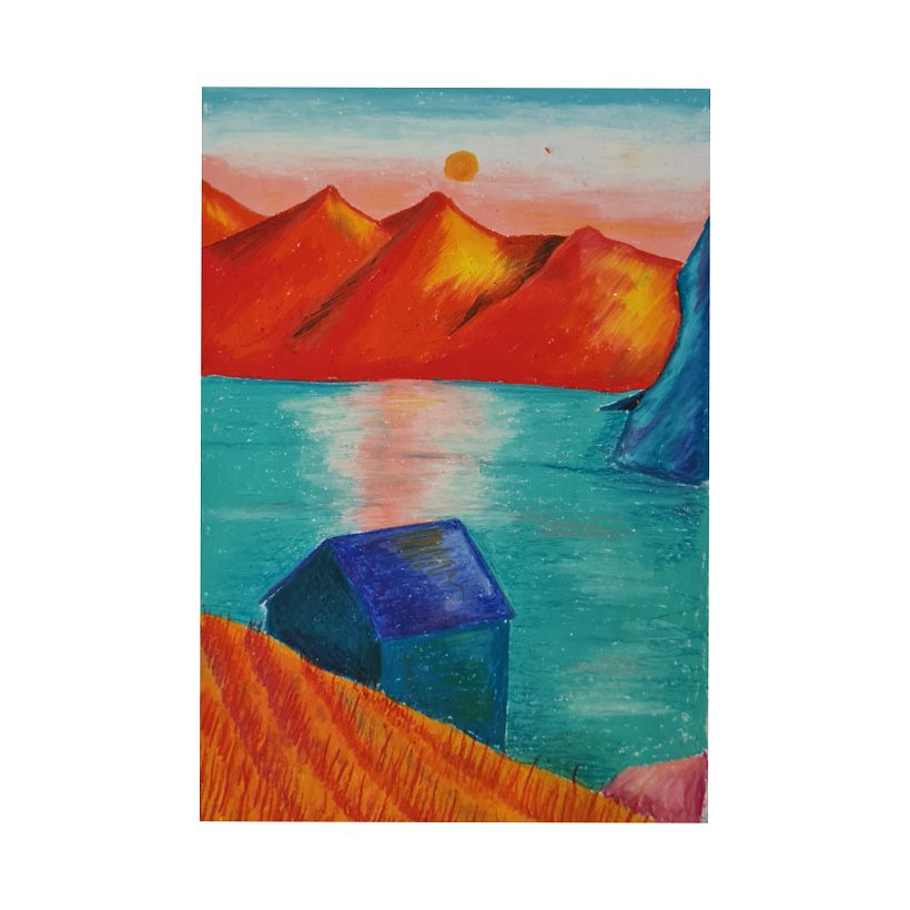 My project in Landscapes with Oil Pastels and Crayons: Playing with Light course- 3