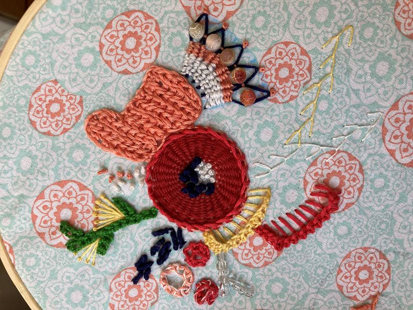 Mon projet du cours : Techniques avancées de broderie : points et compositions en volume 3