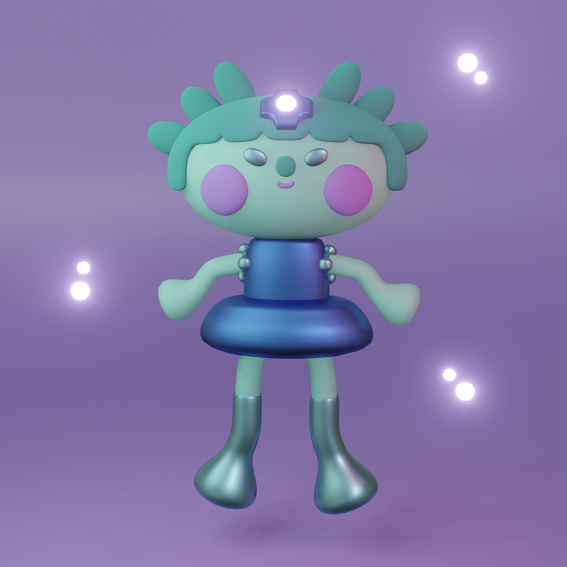 Mon projet du cours : Création de personnages kawaii en 3D avec Blender 2