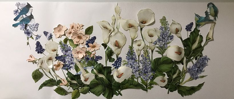 Paper Collage Murals: Create Nature-Inspired Wall Art" 2