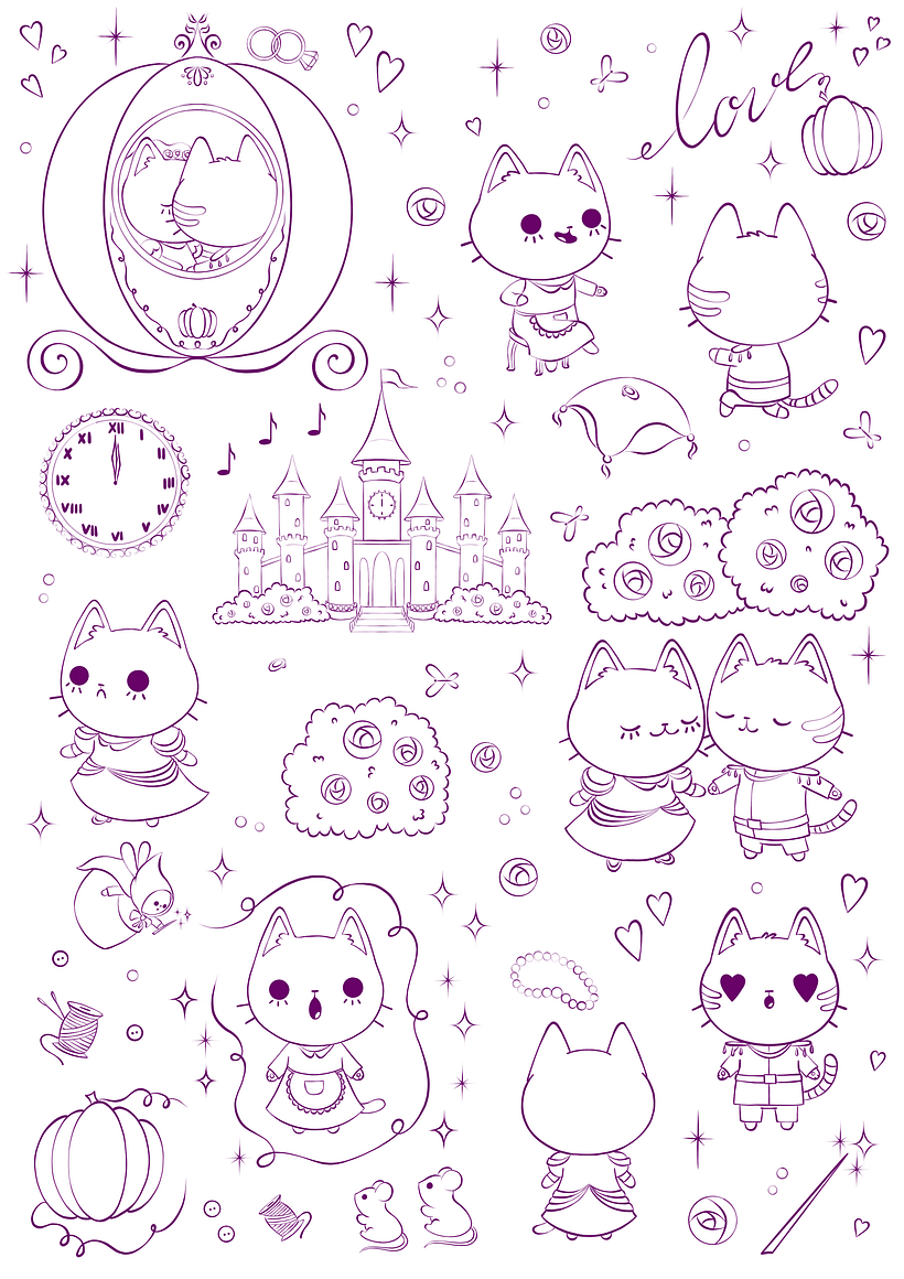 My project in Kawaii-Style Story Illustration course Cinderella.  8