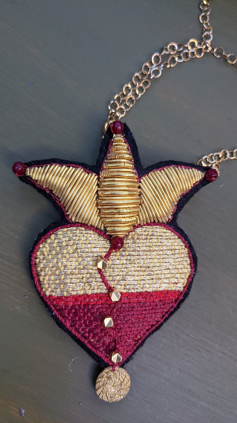 My project in Introduction to Gold Embroidery course 2