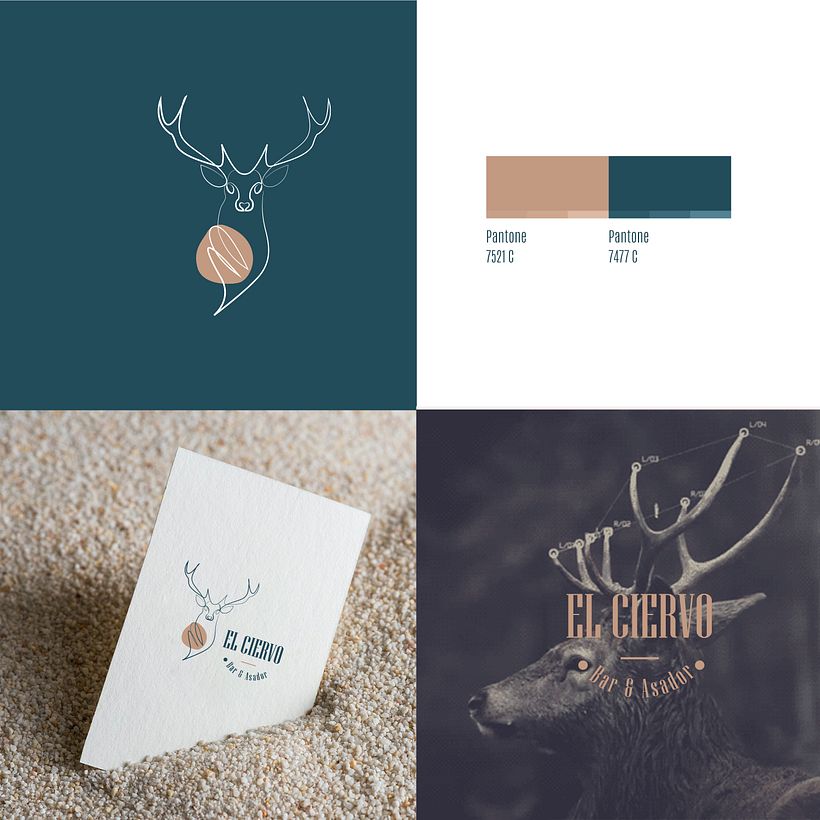What is EL CIERVO? El Ciervo (The Deer in English) is a newly opened bar/restaurant in the village of Mélida, in the Spanish region of Navarra. I designed the logo following the patterns of this bar. 2